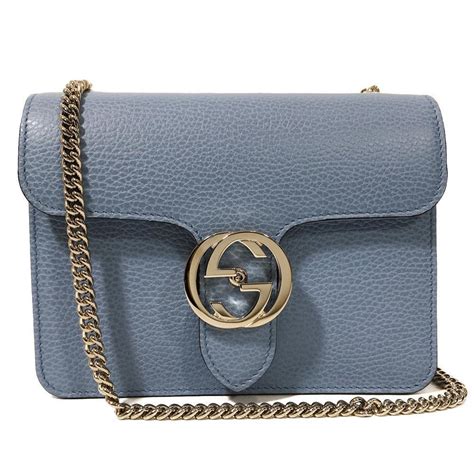 Gucci outlet interlocking blue bag